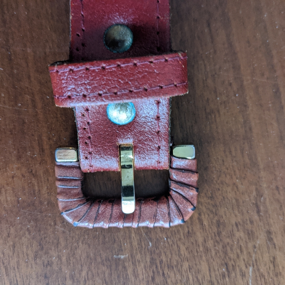 Oxblood Leather Belt - Picture 2 of 3
